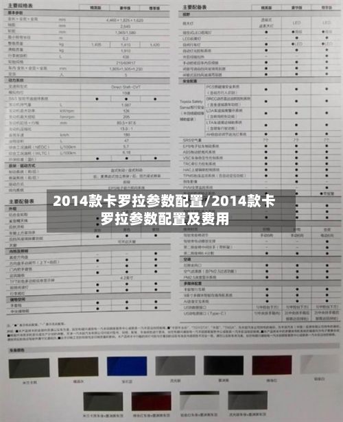 2014款卡罗拉参数配置/2014款卡罗拉参数配置及费用-第1张图片
