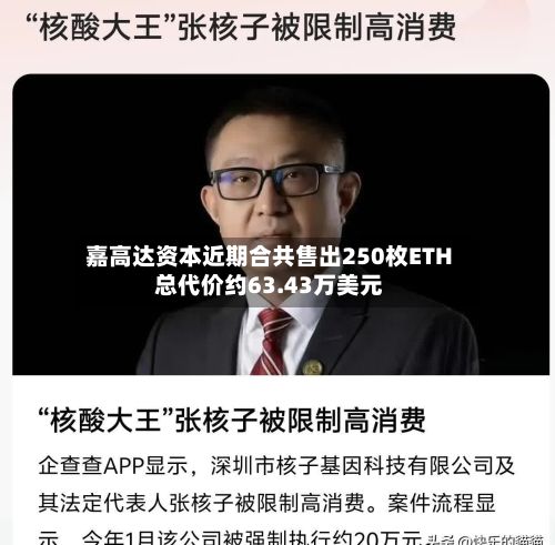 嘉高达资本近期合共售出250枚ETH 总代价约63.43万美元-第3张图片