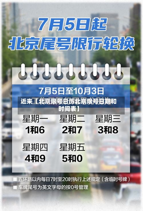 近来【北京限号日历北京限号日期和时间表】