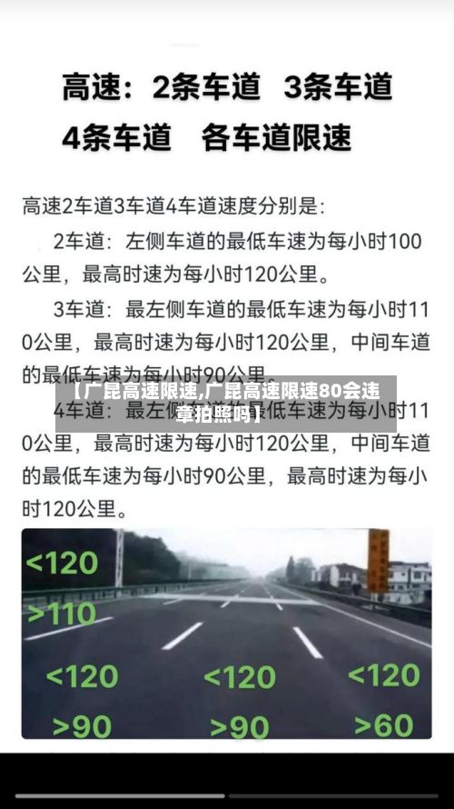 【广昆高速限速,广昆高速限速80会违章拍照吗】