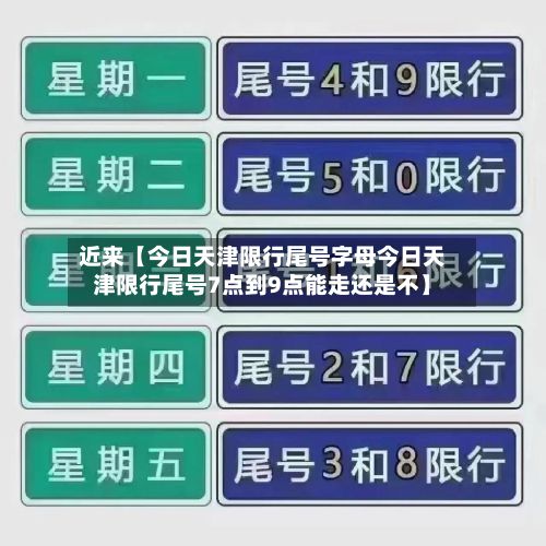近来【今日天津限行尾号字母今日天津限行尾号7点到9点能走还是不】-第2张图片
