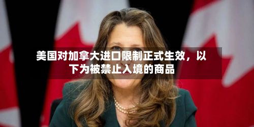 美国对加拿大进口限制正式生效，以下为被禁止入境的商品-第3张图片