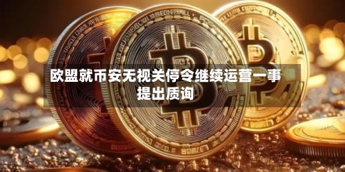 欧盟就币安无视关停令继续运营一事提出质询