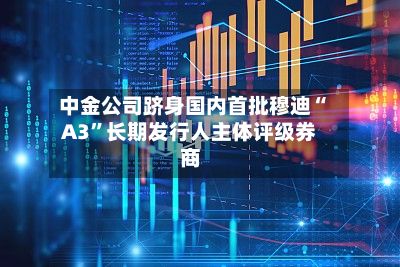 中金公司跻身国内首批穆迪“A3”长期发行人主体评级券商
