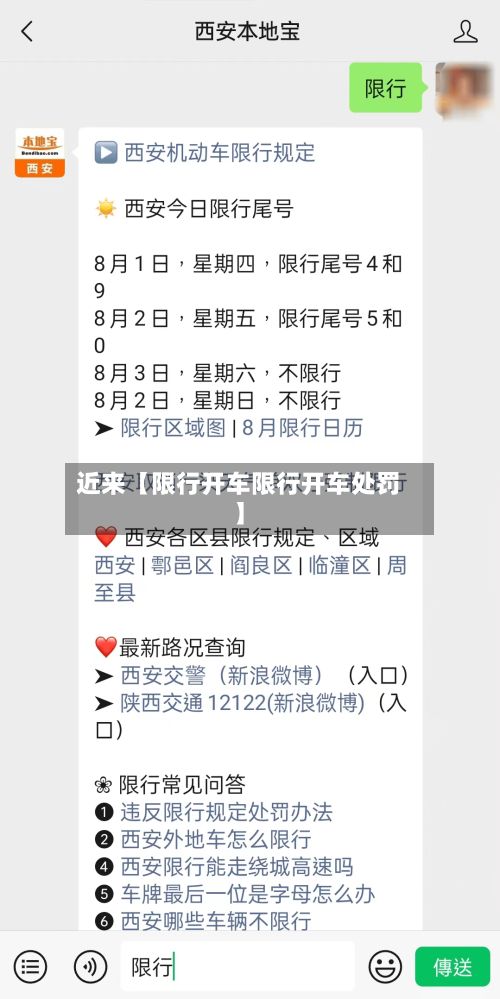 近来【限行开车限行开车处罚】
