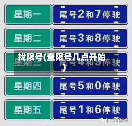 找限号(查限号几点开始)