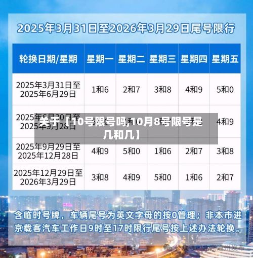关于【10号限号吗,10月8号限号是几和几】-第3张图片