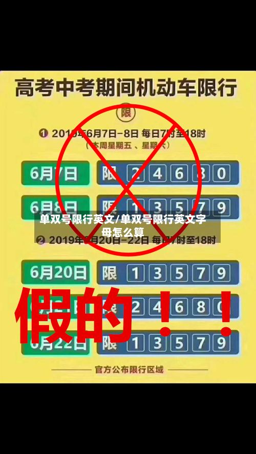 单双号限行英文/单双号限行英文字母怎么算-第3张图片