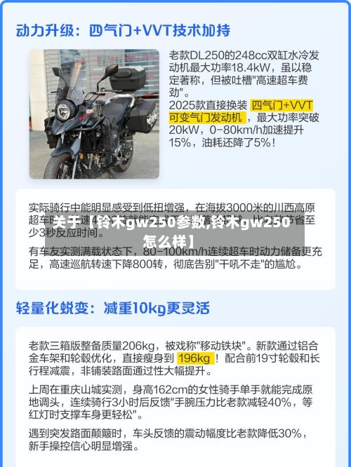 关于【铃木gw250参数,铃木gw250怎么样】