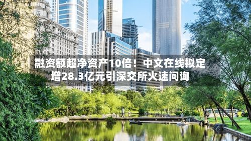 融资额超净资产10倍！中文在线拟定增28.3亿元引深交所火速问询