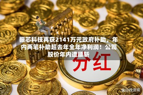 振芯科技再获2141万元政府补助，年内两笔补助超去年全年净利润！公司股价年内遭腰斩