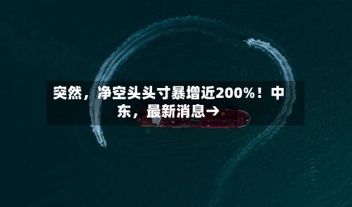 突然	，净空头头寸暴增近200%！中东，最新消息→-第2张图片