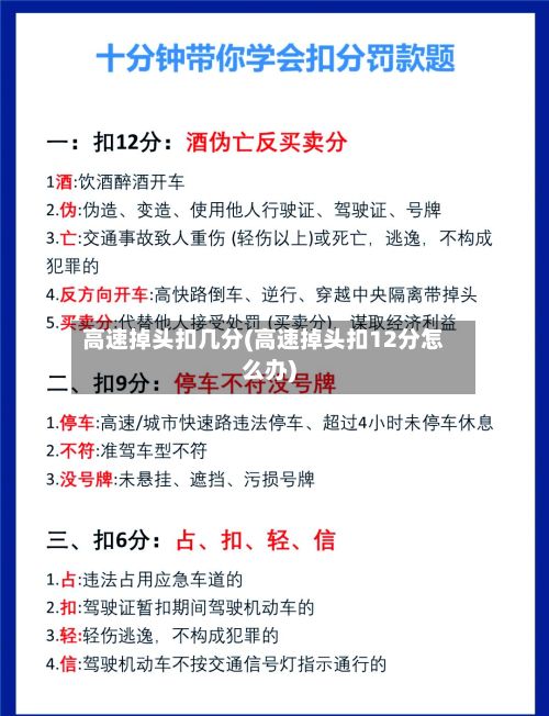 高速掉头扣几分(高速掉头扣12分怎么办)-第2张图片