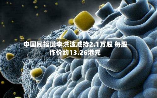 中国同辐遭李洪波减持2.1万股 每股作价约13.26港元-第2张图片