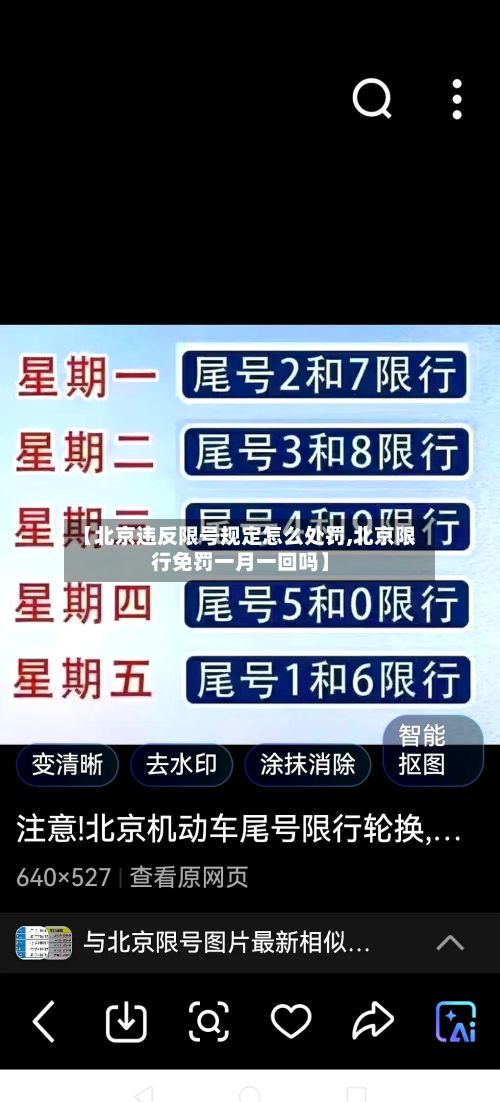 【北京违反限号规定怎么处罚,北京限行免罚一月一回吗】-第3张图片