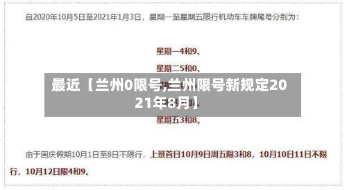最近【兰州0限号,兰州限号新规定2021年8月】