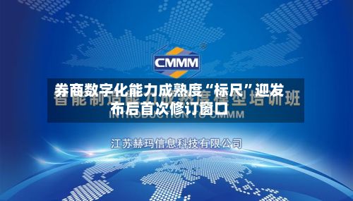 券商数字化能力成熟度“标尺”迎发布后首次修订窗口-第3张图片