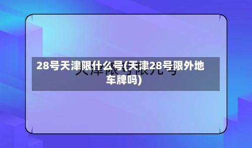28号天津限什么号(天津28号限外地车牌吗)