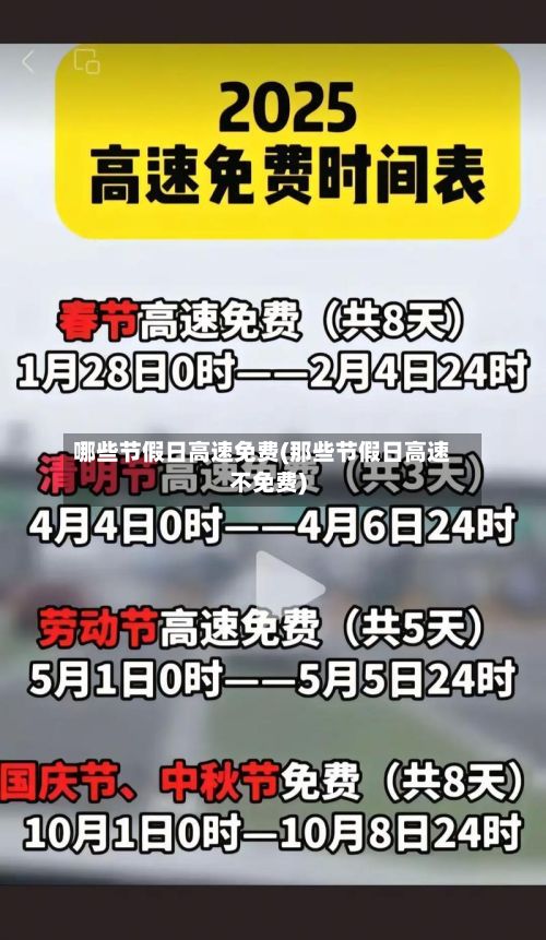 哪些节假日高速免费(那些节假日高速不免费)-第2张图片