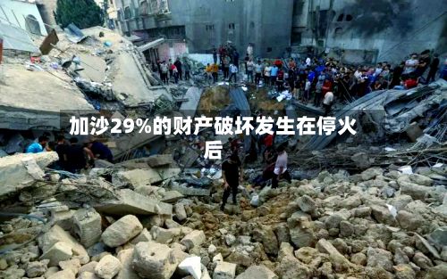 加沙29%的财产破坏发生在停火后
