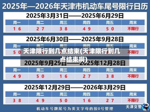 天津限行到几点结束(天津限行到几点结束啊)-第3张图片