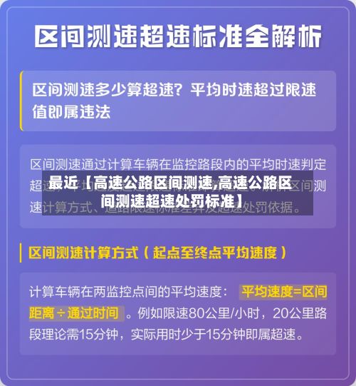 最近【高速公路区间测速,高速公路区间测速超速处罚标准】-第2张图片