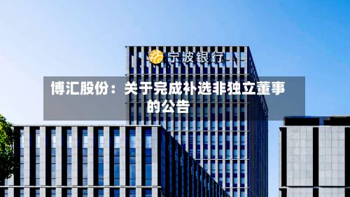 博汇股份:关于完成补选非独立董事的公告-第2张图片