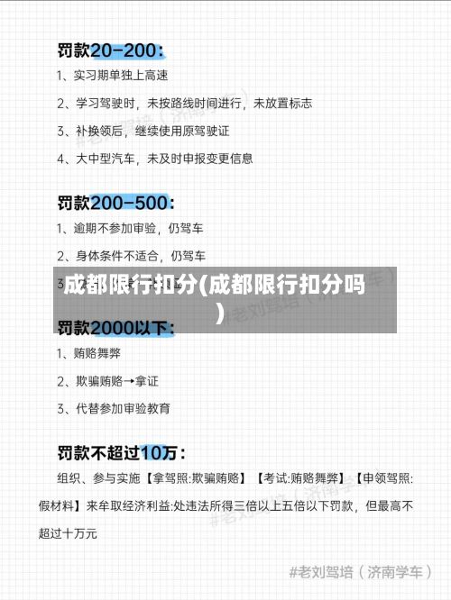 成都限行扣分(成都限行扣分吗)