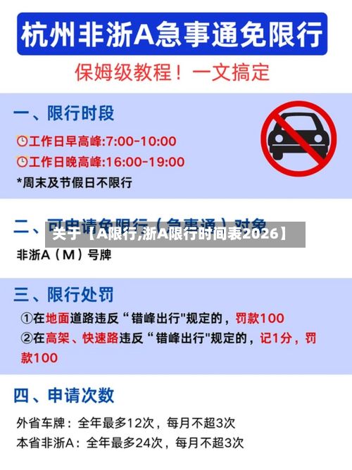 关于【A限行,浙A限行时间表2026】-第1张图片