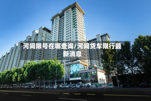 河间限号在哪查询/河间货车限行最新消息-第2张图片