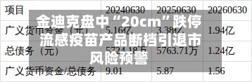 金迪克盘中“20cm	”跌停 流感疫苗产品断档引退市风险预警-第3张图片
