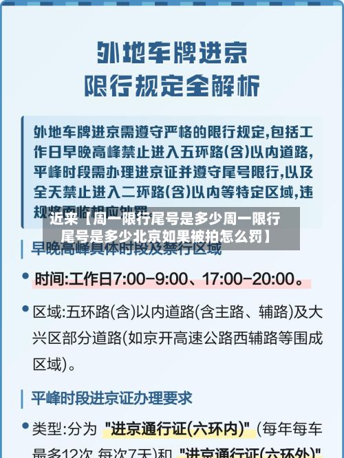 近来【周一限行尾号是多少周一限行尾号是多少北京如果被拍怎么罚】-第2张图片