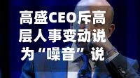 高盛CEO斥高层人事变动说为“噪音” 说没有交班时间表-第2张图片