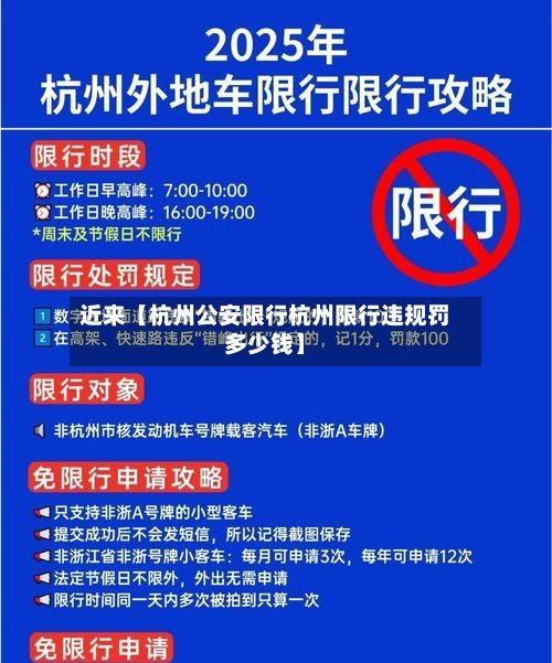 近来【杭州公安限行杭州限行违规罚多少钱】