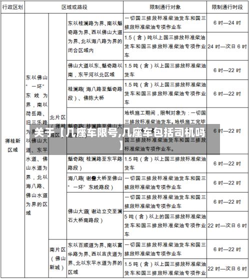 关于【几座车限号,几座车包括司机吗】-第3张图片