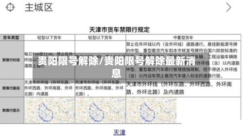 贵阳限号解除/贵阳限号解除最新消息