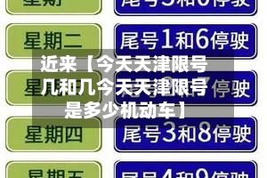 近来【今天天津限号几和几今天天津限号是多少机动车】-第2张图片