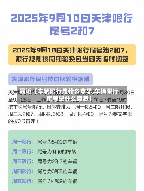 最近【车辆限行是什么意思,车辆限行尾号是什么意思】-第2张图片