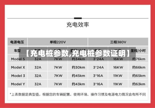 【充电桩参数,充电桩参数证明】