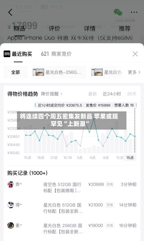 将连续四个周五密集发新品 苹果或现罕见“上新潮”
