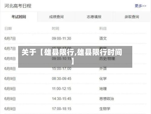 关于【雄县限行,雄县限行时间】-第2张图片