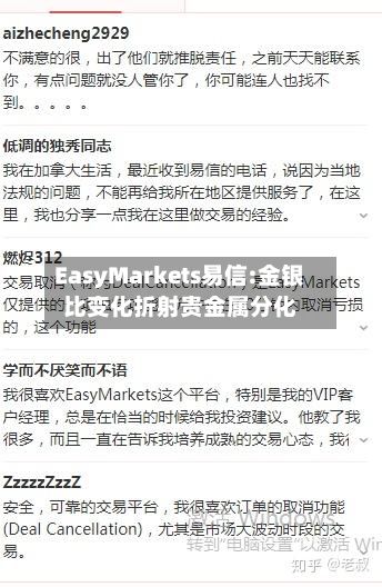EasyMarkets易信:金银比变化折射贵金属分化