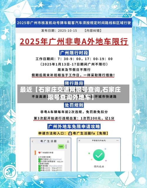 最近【石家庄交通网限号查询,石家庄限号查询外地车】
