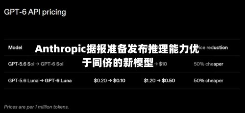 Anthropic据报准备发布推理能力优于同侪的新模型