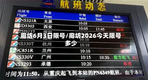 廊坊6月3日限号/廊坊2026今天限号多少
