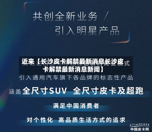 近来【长沙皮卡解禁最新消息长沙皮卡解禁最新消息新闻】-第2张图片