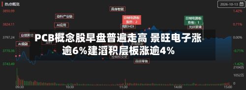 PCB概念股早盘普遍走高 景旺电子涨逾6%建滔积层板涨逾4%-第2张图片