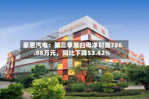 豪恩汽电：第三季度归母净利润786.88万元，同比下降53.42%-第2张图片