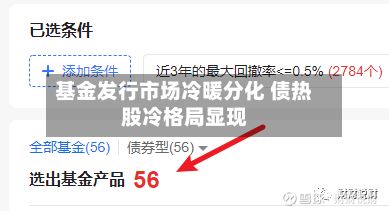 基金发行市场冷暖分化 债热股冷格局显现