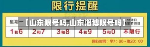 【山东限号吗,山东淄博限号吗】